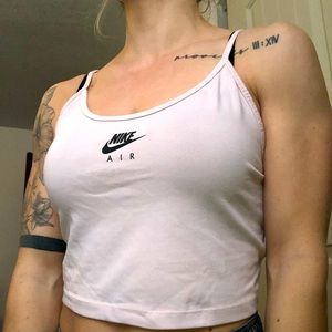 Pale Pink Cropped Nike Tank Top